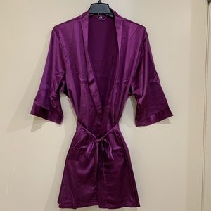 Eggplant bridal robe